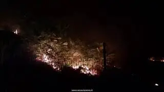 Incendio presso viale della Gioventù