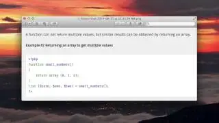 list construct used to return multiple PHP variables from a function