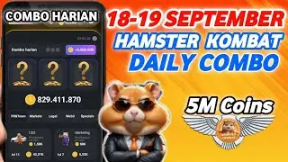 Combo Harian Hamster Kombat Hari Ini 18 - 19 September | Kombo Harian Hamster Kombat Terbaru