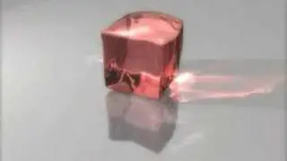 Rotating Red Ice Cube