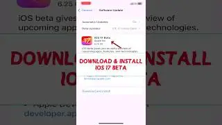 Download and install iOS 17 Public Beta | iPhone #video #apple #update #shortvideo