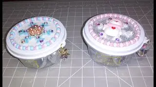 Sharing My Snowman & Angel Beaded Containers!