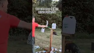 Bottle cutting with WO YAO DAO 倭腰刀 MING DYNASTY #chinesesaber