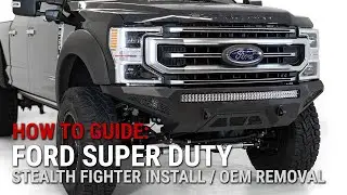 HOW TO: 2020 Ford Super Duty Stealth Fighter front bumper install / OEM front bumper removal