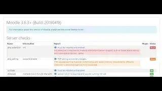 Intl extension is required to improve internationalization support | Moodle