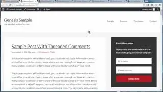 Importing the demo widgets in to your own StudioPress - video 3
