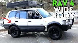 CHEAP FLARES MOD! Budget Build Rav gets a wide body kit installed