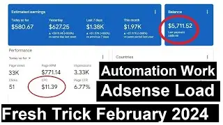Adsense Loading High CPC Automation Method 2024 | Safe Premium AdSense Loading Course 100% Working