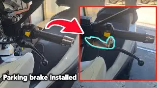 Installing the accessory parking brake for Daelim UHR 125 motorcycle