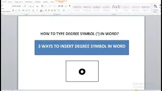 How to type degree symbol in word - Shortcut key to make degree celsius symbol