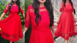 One piece midi dress cutting and stitching