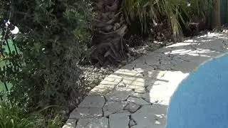Laying Crazy Paving Pool Coping Tile Travertine Part Two