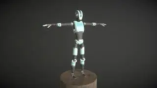 Robototron Humanoid Robot Avatar Turntable Demo - 1950's Appliance Skin