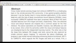 Interacting Enhancing Feature Transformer for Cross Modal Remote Sensing Image and Text Retrieval
