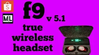 Unboxing: TWS F9 v. 5.1 true wireless earbuds || shopee haul  #F9earbuds