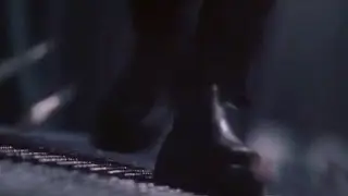 Black platform boot crush and ankle grab