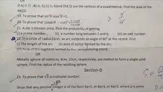 Maths sample paper class ((10))