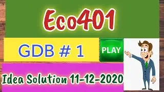 Eco401 GDB 1 Solution 2020 concept Building