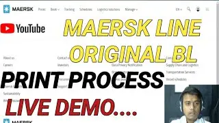 Maersk Line Original BL Print || How to Print Original BL Maersk || Pravesh Shakya || Pravesh Forwar