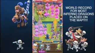 Clash Royale TROLLING *WOLRD RECORD* INFERNO DRAGONS 200!! SPARKY GAMEPLAY!!!!!!!!!*NOT CLICKBAIT*