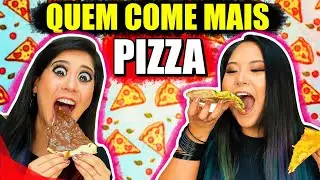 WHO EATS THE MOST PIZZA WINS - EATING CHALLENGE | Sisters' Blog