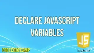 Declare Javascript Variables | JavaScript Tutoral |FreeCodeCamp
