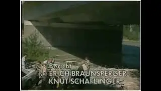 Sperre der Wildbichler Brücke bei Kufstein - Tagesschau 1990
