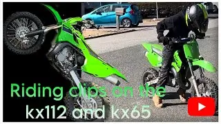 Riding clip of the kx112 and the kx65
