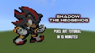 How To Build Shadow The Hedgehog in Minecraft - Pixel Art