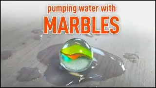 Water pump using marbles. How to make your own.