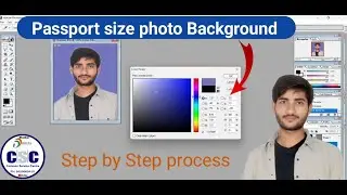 Background colour change for Passport Size Photo | Adobe Photoshop | SHANKAR | CSC CENTRE | TELUGU