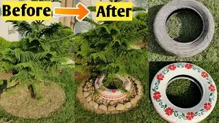 Garden Decorative Ideas Using Old Tires | Creative Ideas To Reuse Old Tires | Diy Tire Planter