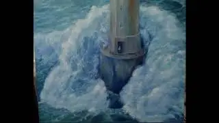 Человек и маяк  Картина  Маслом. Море. Продажа.