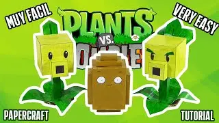 🌱 Making Peashooter, Repeater & Wall Nut 🌱 Very Easy Papercraft [Original]
