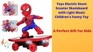 Ketmart Toys Electric Stunt Scooter Skateboard with Light Music Children's Funny Toy Sliding Plate