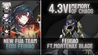 4.3 IS HERE! E0S1 Feixiao x E0S1 Mortenax Blade + Builds in The End | 4.3 MoC Flame Reaver 1-cycle