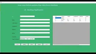 4# How Save,Update,Delete data in database Visual studio 2019 || C# ||Desktop Application.