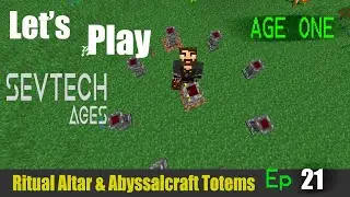Minecraft Sevtech Ages 2nd Run Ep 21: Abyssalcraft Structures and Ritual set up