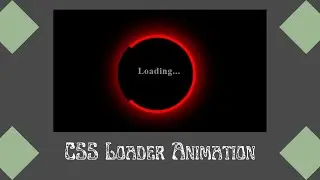 Animated loader design || loader | HTML || CSS || future exam