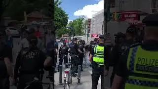 Antifa-Block wird aggressiv am AfD-Stand in Hamburg-Nord