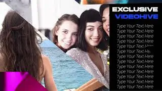 Template #16  Double Split Screen With Text