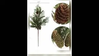 Artificial Pine Branch Set (Set of 3)
