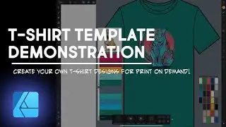 T Shirt Design Template for Affinity Designer on iPad