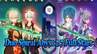 Main DPS Kazuha with Electro Keqing duo Spiral Abyss 2.7 Full Stars | Genshin Impact