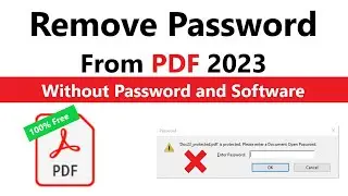 Remove password from PDF | How to Remove a Password From a PDF File | Unlock PDF files