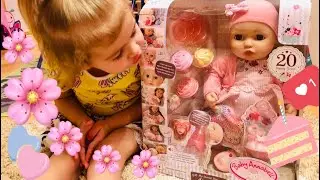 Кукла беби Анабель - Распаковка куклы Baby Annabell с мимикой 10 версия