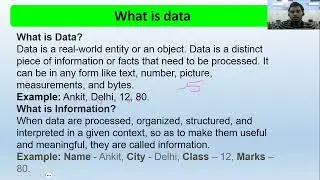 What is Data and Information. || Unit-1 || DBMS || Topic-1 || CSE 4th SEM || SBTE BIHAR Diploma.