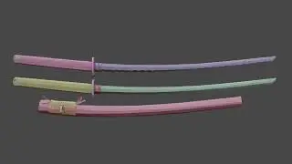 Blender - Low-poly Japanese Swords Models