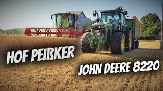 Hof Peißker in der Triticale Ernte| #johndeere 8220 mit fetten Sound😈& #claas Tucano 480