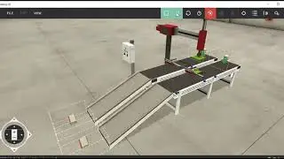 Robotica Estacion Ensambladora programada en Factory IO